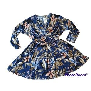 New With Tags White Birch 3XL Floral Bloom Dress Plus Size Stretchy Tie Waist